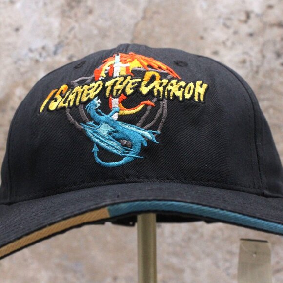 Vintage Universal Studios Cap Hat Mens OS Deadstock I Slayed The Dragon 90s NWT - Picture 4 of 9